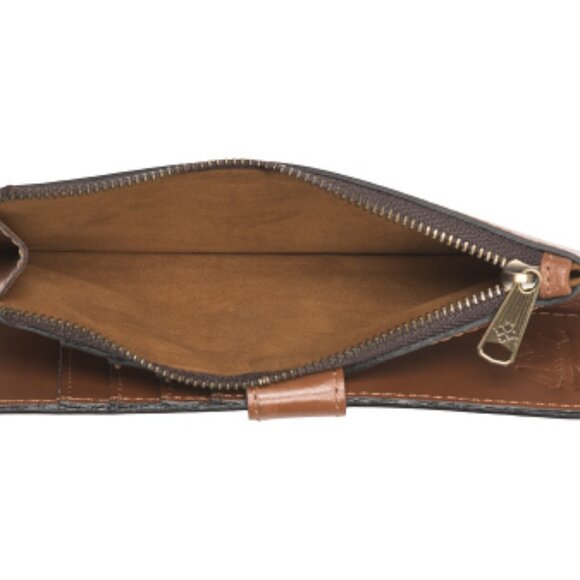 Patricia Nash Leather Nazari Continental Wallet -Riot Rust Map Print- NWT - Picture 3 of 7
